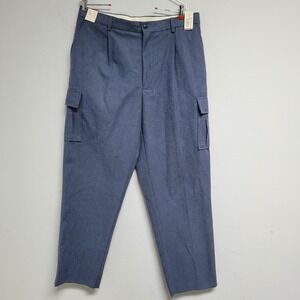 Turnbury Cotton Wool Cargo Pants Navy Blue Pleated Front New with Tags Casual